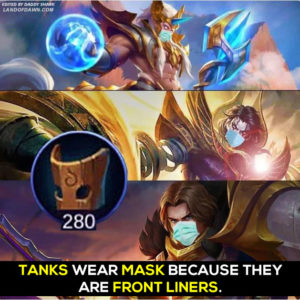 Tank wears Mask Mobile Legends