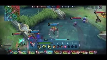 An intense match of Volleyball